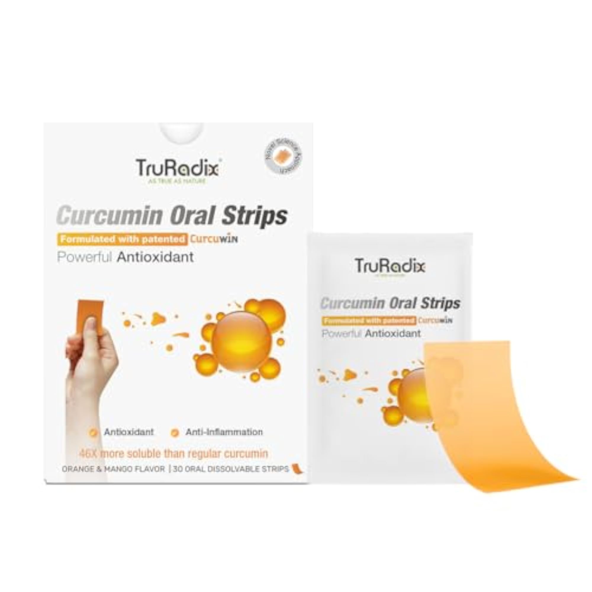 Curcumin Supplements - 30 Count Turmeric Oral Dissolving Strips